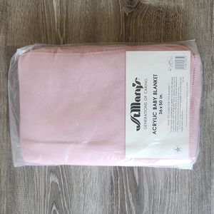 St. Mary's Acrylic Baby Blanket Pink NWT Vintage